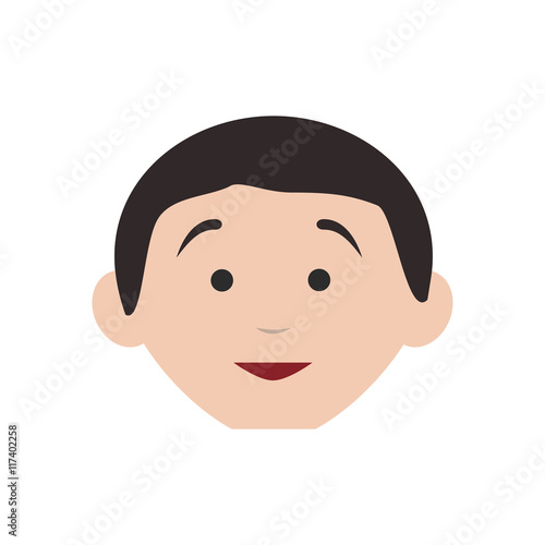 Wallpaper Mural kid boy avatar head person icon. Isolated and flat illustration. Vector graphic Torontodigital.ca