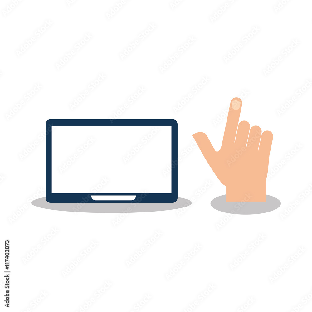 hand with tablet icon hand with tablet icon