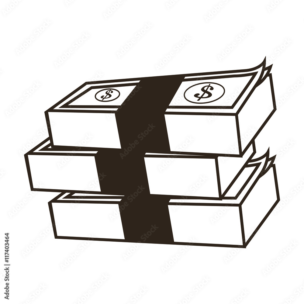 flat design dollar bills icon vector illustration flat design dollar bills icon vector illustration