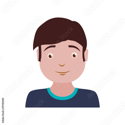 Boy male avatar person people icon. Isolated and flat illustration. Vector graphic