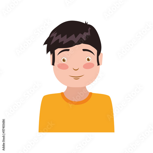Boy male avatar person people icon. Isolated and flat illustration. Vector graphic