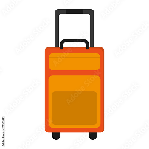 flat design isolated luggage icon vector illustration