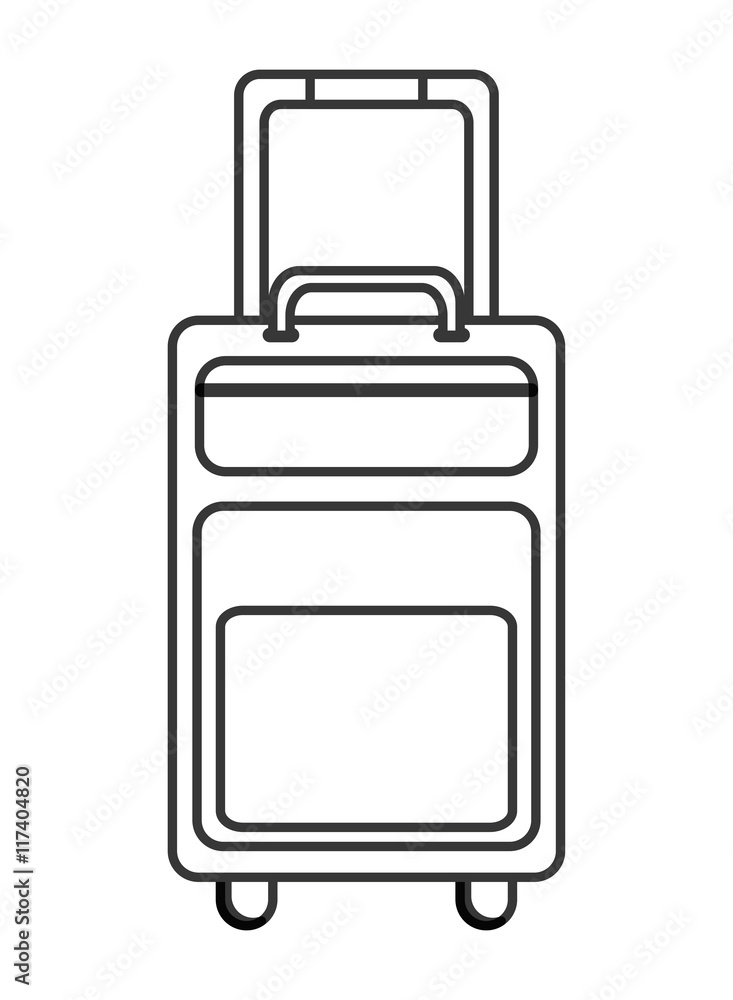 flat design isolated luggage icon vector illustration flat design isolated luggage icon vector illustration