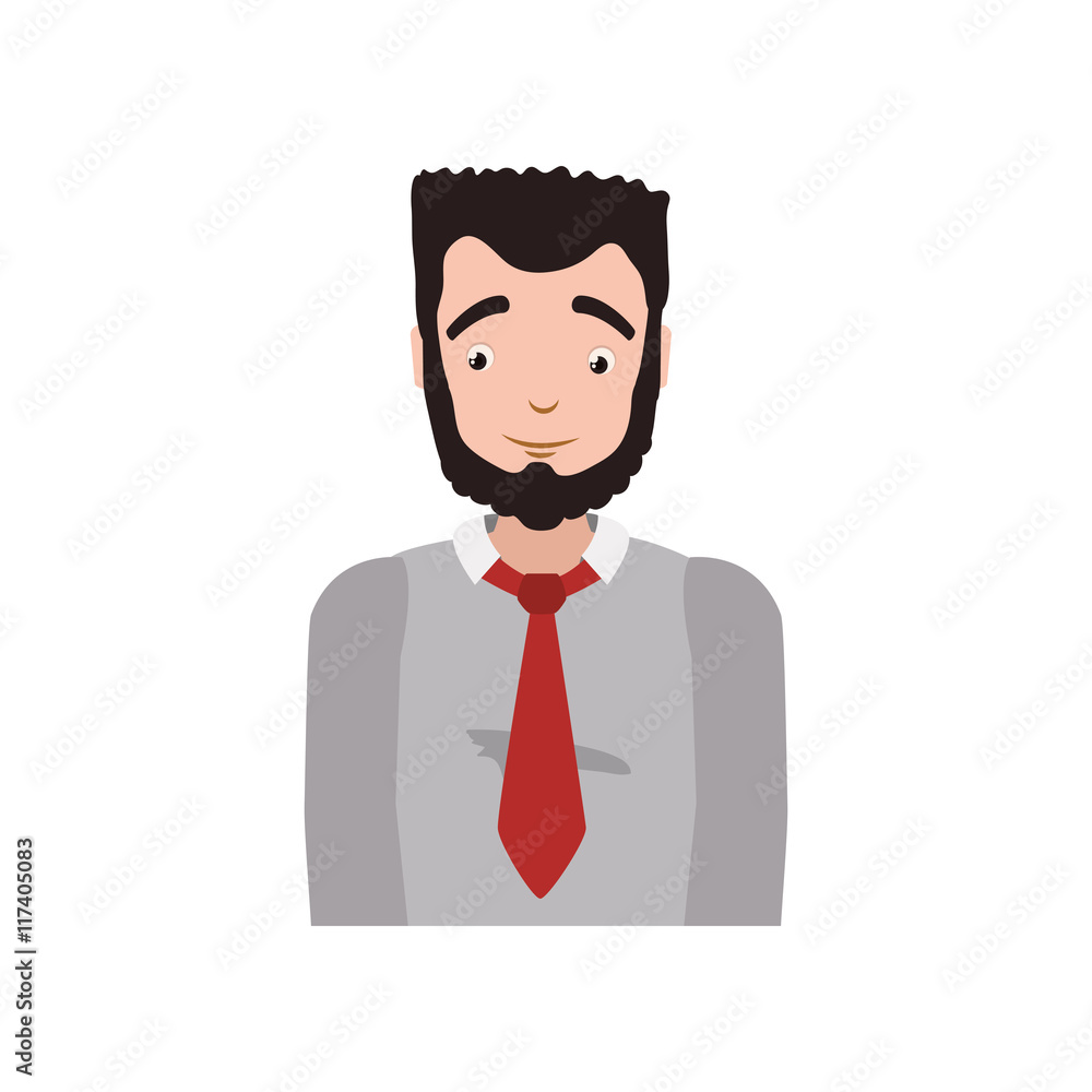 Man male avatar person people icon. Isolated and flat illustration. Vector graphic