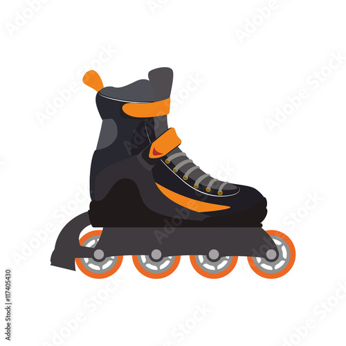 roller skate shoe sport hobby icon. Isolated and flat illustration. Vector graphic