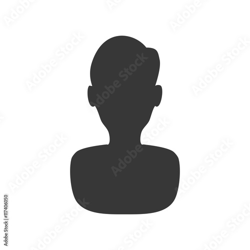Man silhouette male avatar person people icon. Isolated and flat illustration. Vector graphic