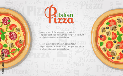 italian pizza banner with place for text
