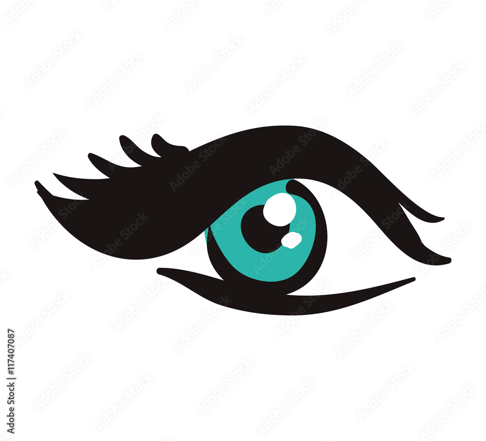Fototapeta premium eye look view human optical icon. Isolated and flat illustration. Vector graphic