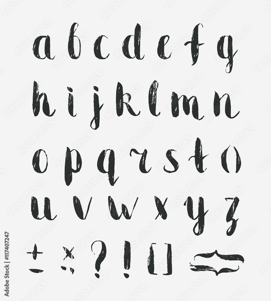 Hand drawn regular bold grunge font Hand drawn regular bold grunge font
