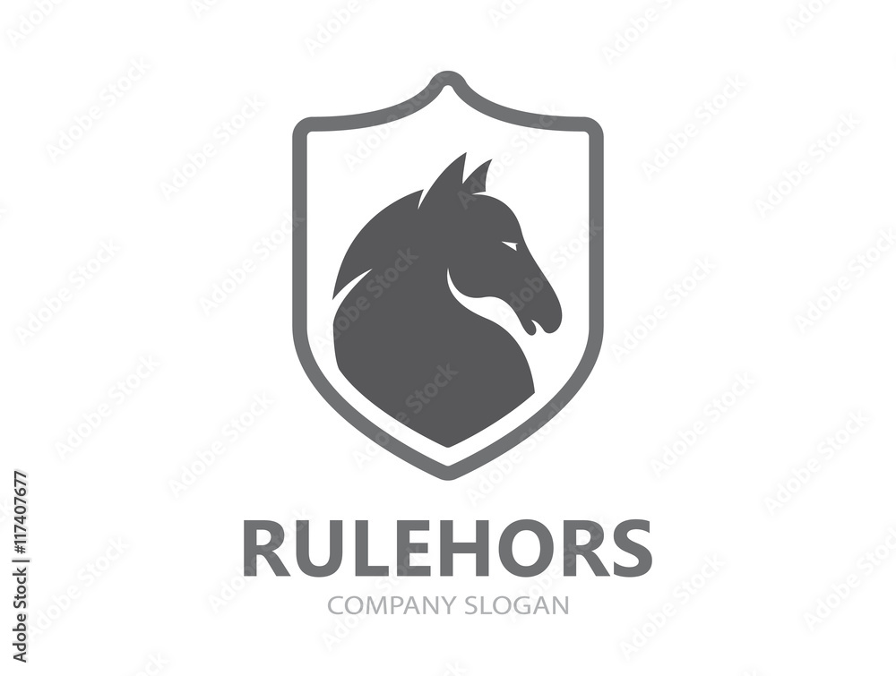 Obraz premium Vector horse logo template