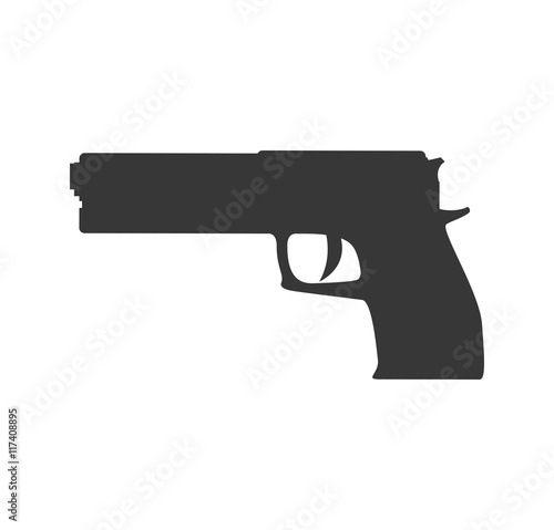 gun armed forces military icon. Isolated and flat illustration. Vector graphic