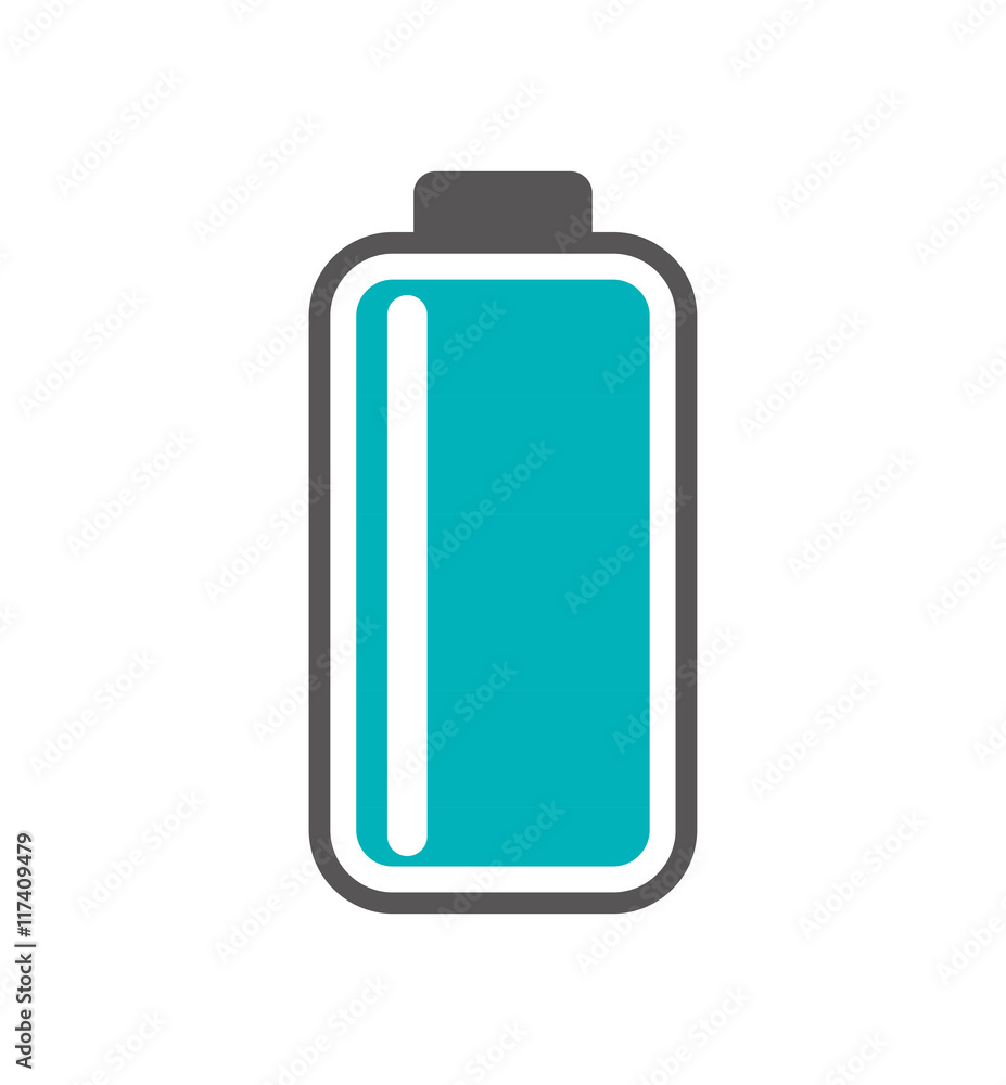 Battery blue energy power charge icon. Isolated and flat illustration. Vector graphic Battery blue energy power charge icon. Isolated and flat illustration. Vector graphic