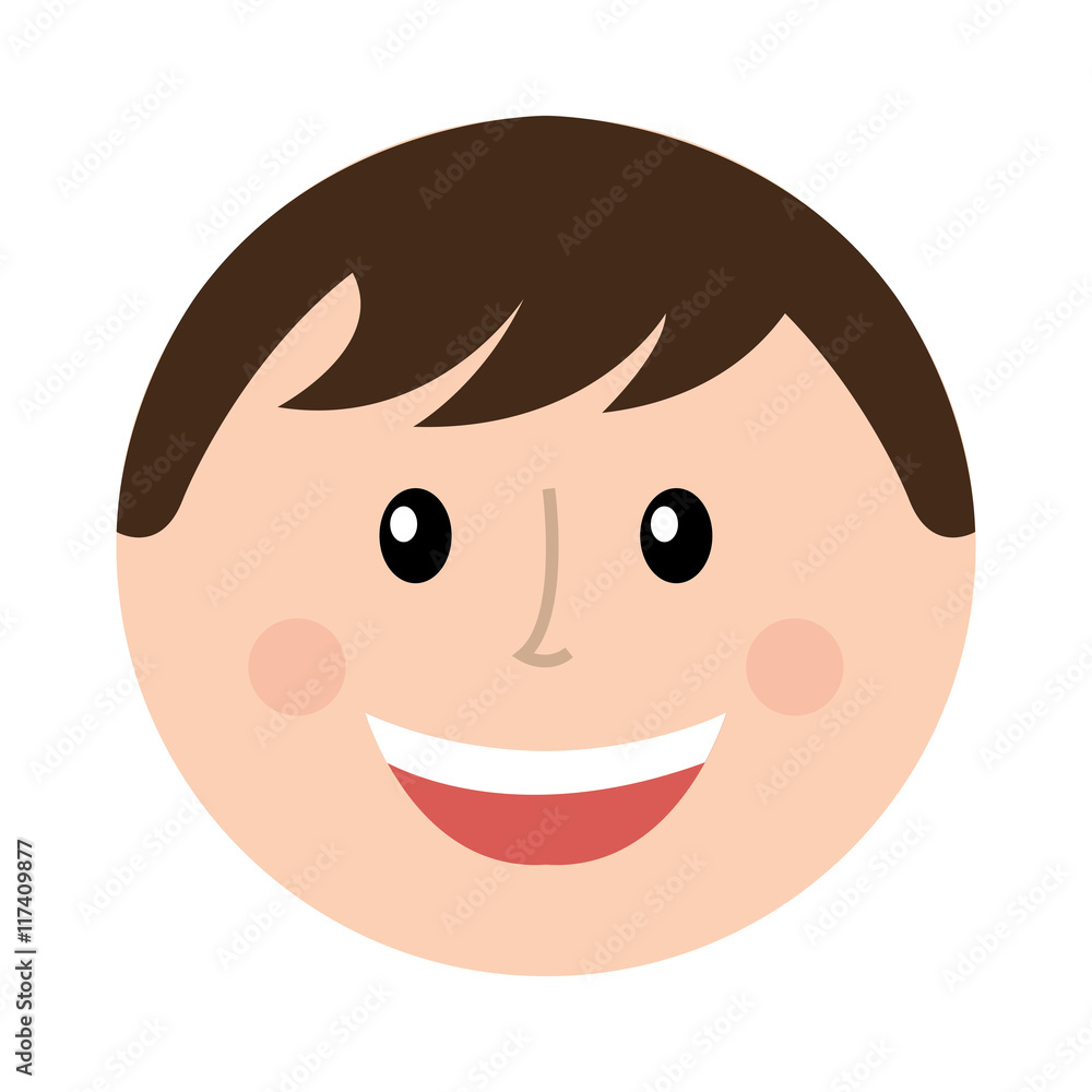 little boy face icon