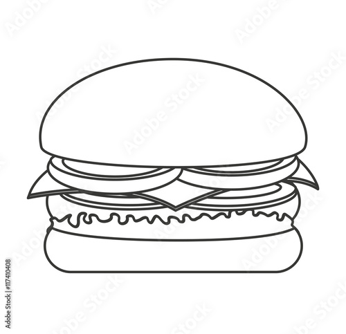 hamburger fast food icon