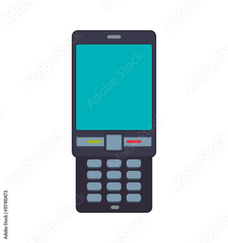 mobile cellphone gadget communication icon. Isolated and flat illustration. Vector graphic