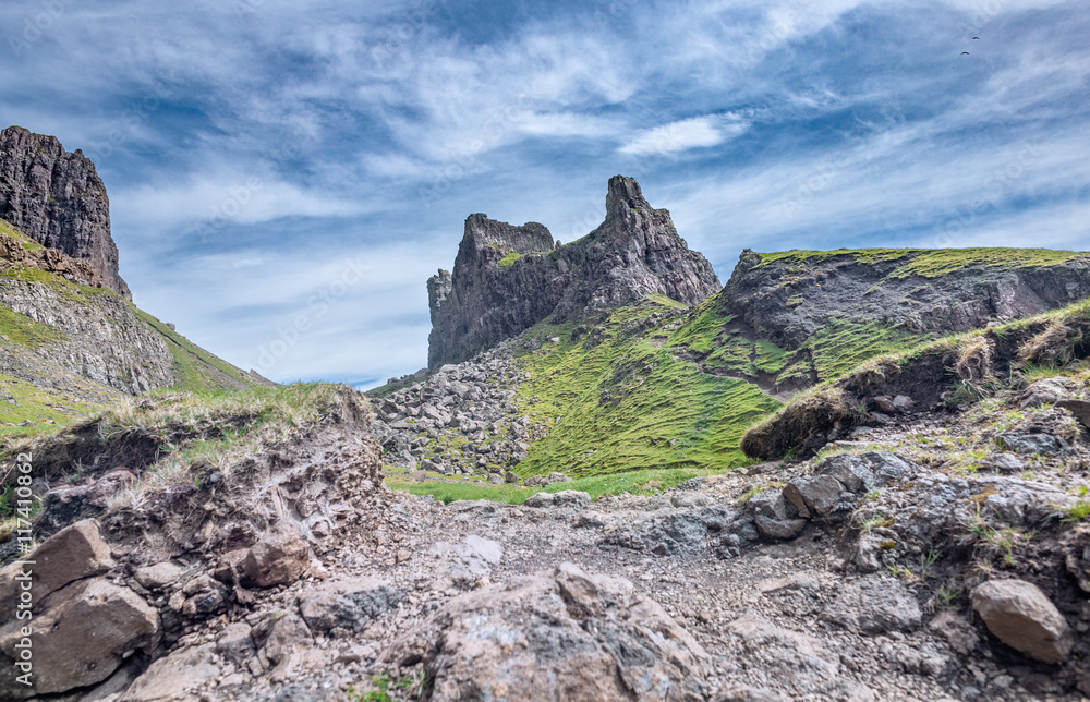 Scottish Trottermish - The Prison, Volcanic Rocks of the Quiraing Hill