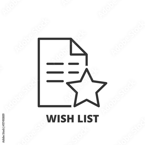 Line icon. Wish list