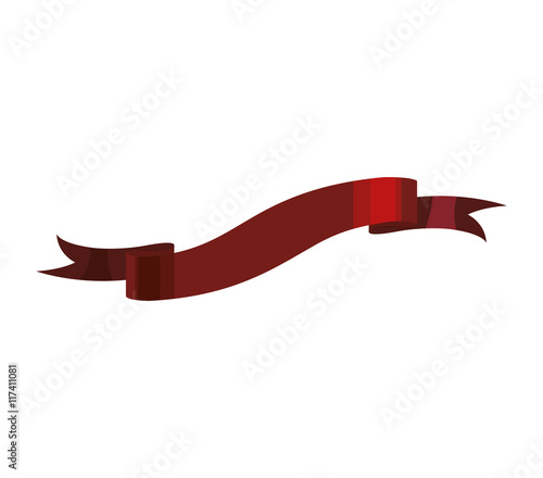 ribbon label red banner icon. Isolated and flat illustration. Vector graphic