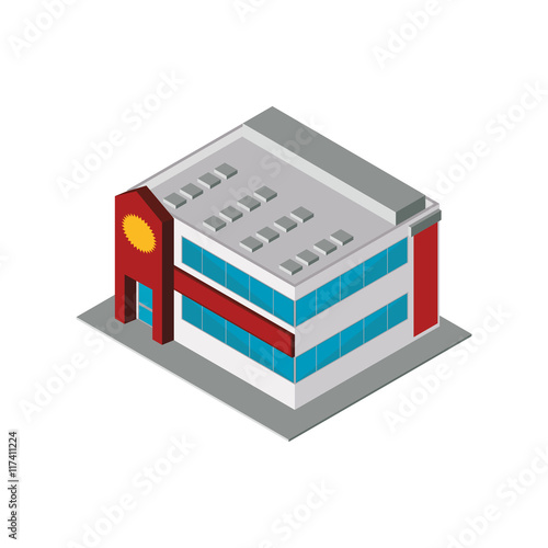 store market shop building icon. Isolated and flat illustration. Vector graphic © djvstock