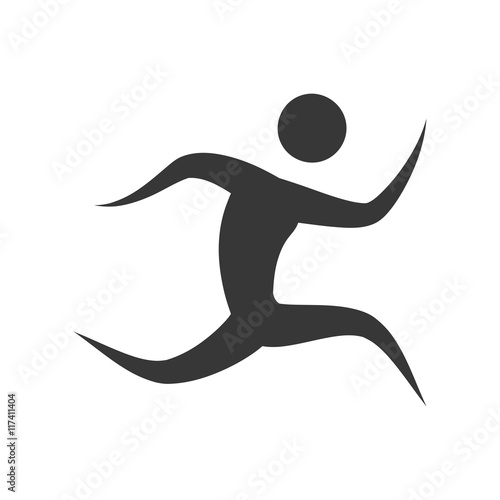 pictogram action move sport fitness icon. Isolated and flat illustration. Vector graphic