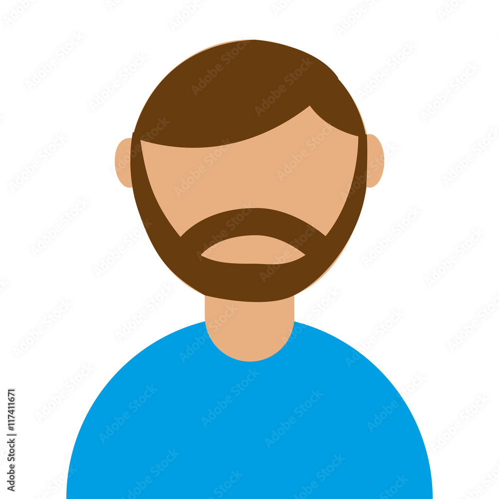 young man avatar isolated icon