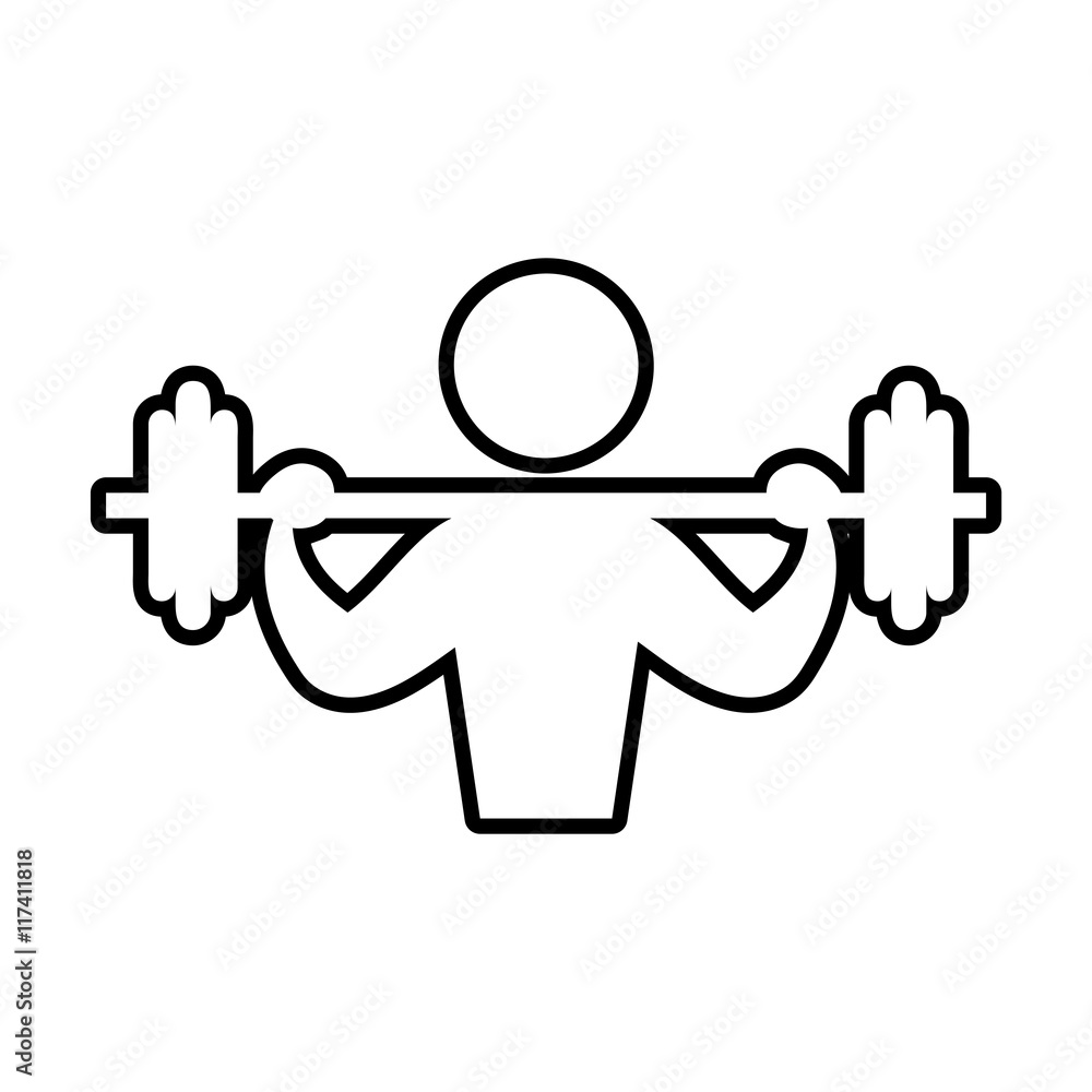 pictogram weight action move sport fitness icon. Isolated and flat illustration. Vector graphic pictogram weight action move sport fitness icon. Isolated and flat illustration. Vector graphic