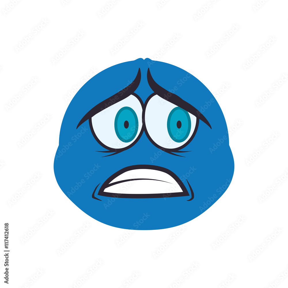 face sphere sad eyes expression cartoon icon. Isolated and flat illustration. Vector graphic face sphere sad eyes expression cartoon icon. Isolated and flat illustration. Vector graphic