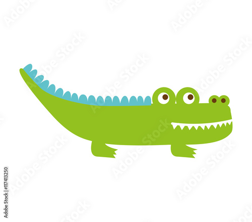 Fotografia crocodile cute isolated icon