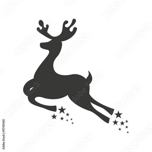 reindeer deer christmas flying icon