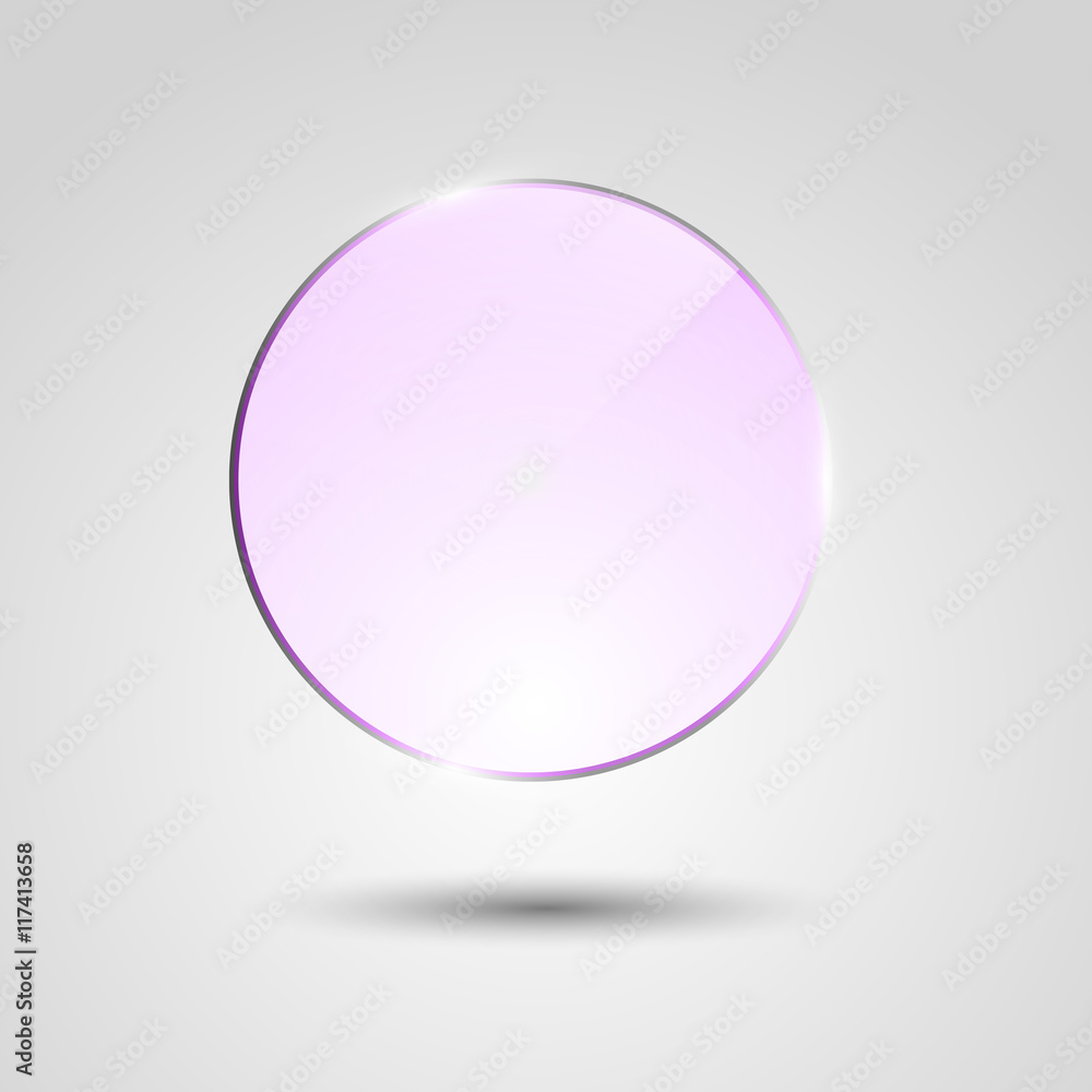 Violet transparent glass circle banner Violet transparent glass circle banner