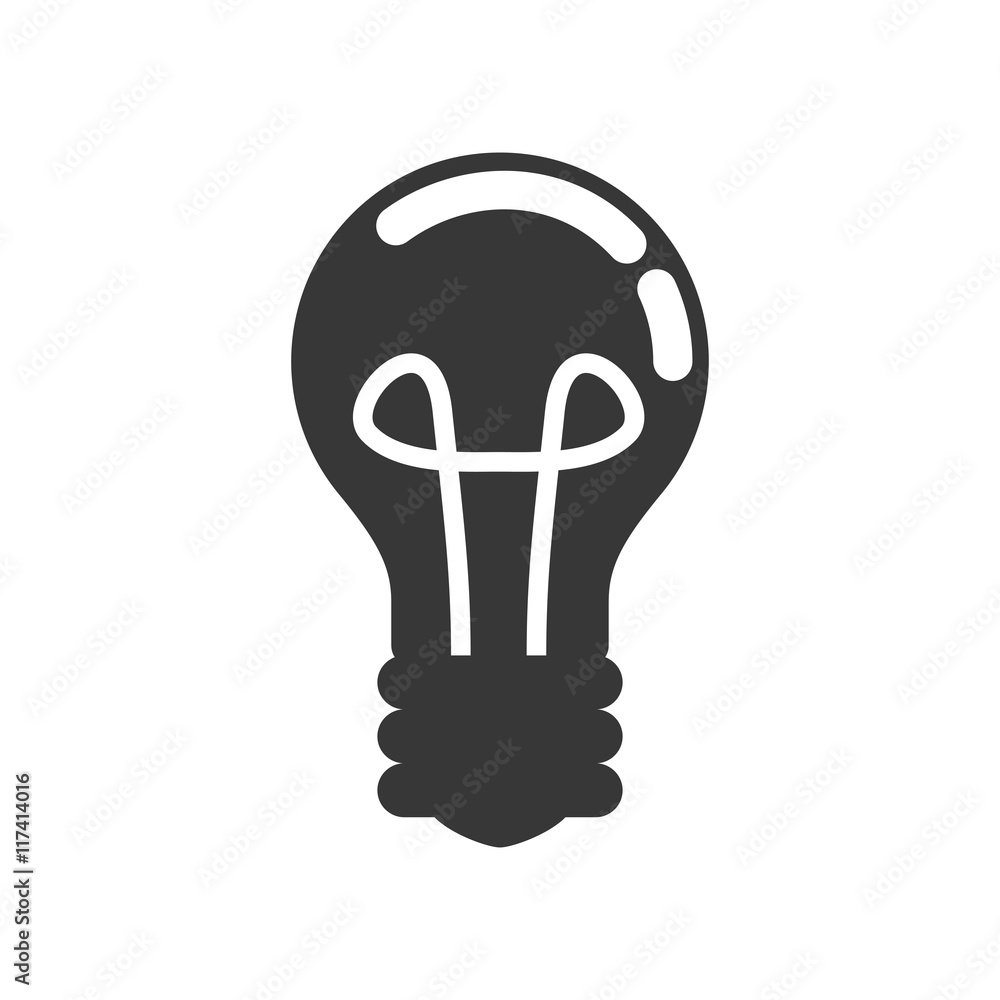 light bulb power electric energy icon. Isolated and flat illustration. Vector graphic