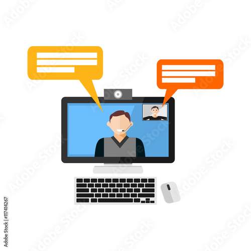 Video conference.Video call. Web binar.