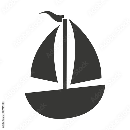 sailboat boat isolated icon