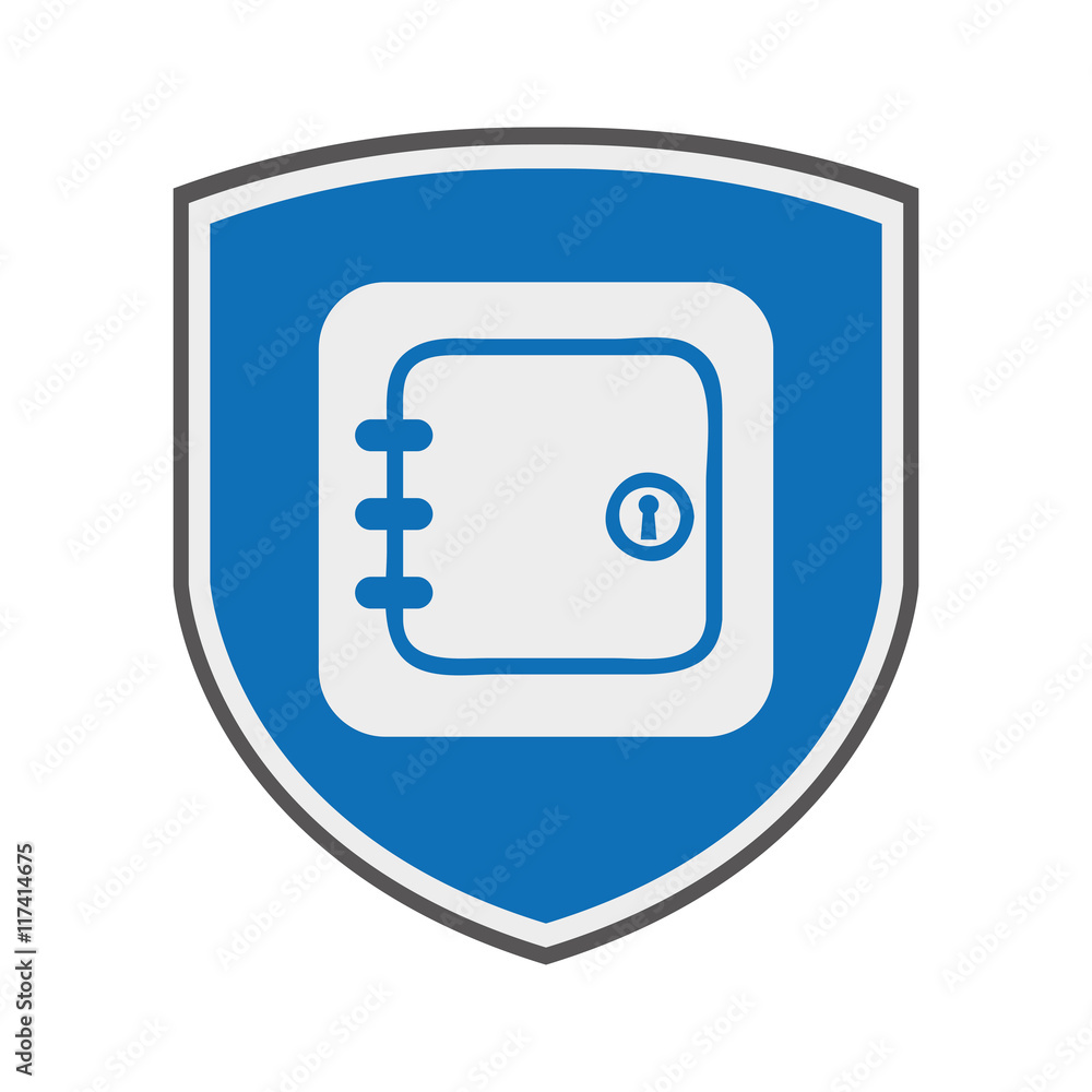 shield security system isolated icon shield security system isolated icon