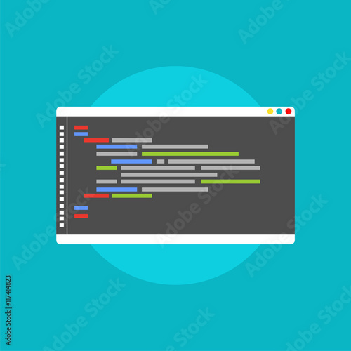 Programming or coding icon.