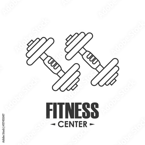 Healthy lifestyle and Fitness concept represented by weight icon. Isolated and flat illustration.