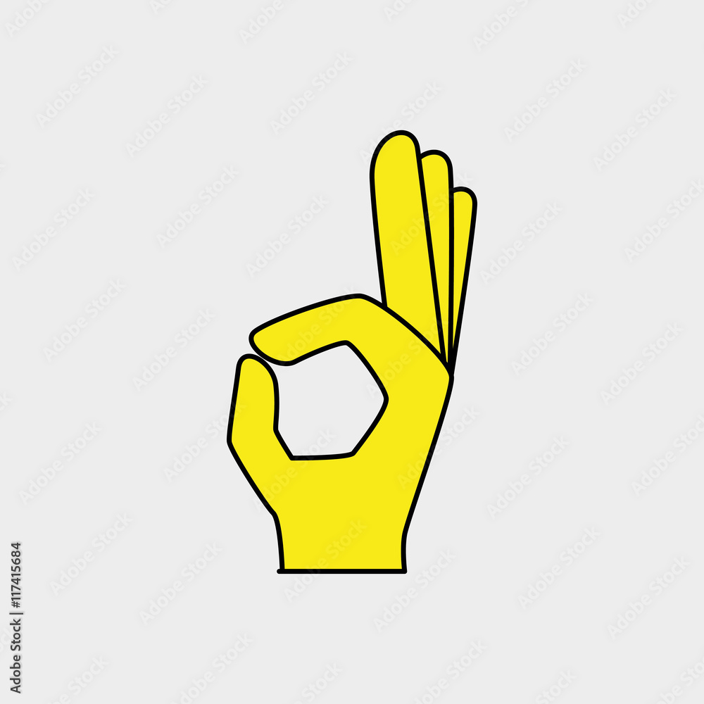 Obraz premium hand ok gesture