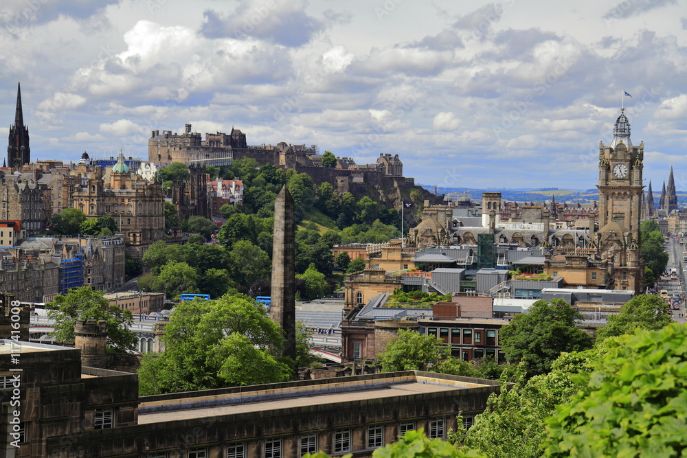 A view over Edinburgh from Calton Hill, Scotland