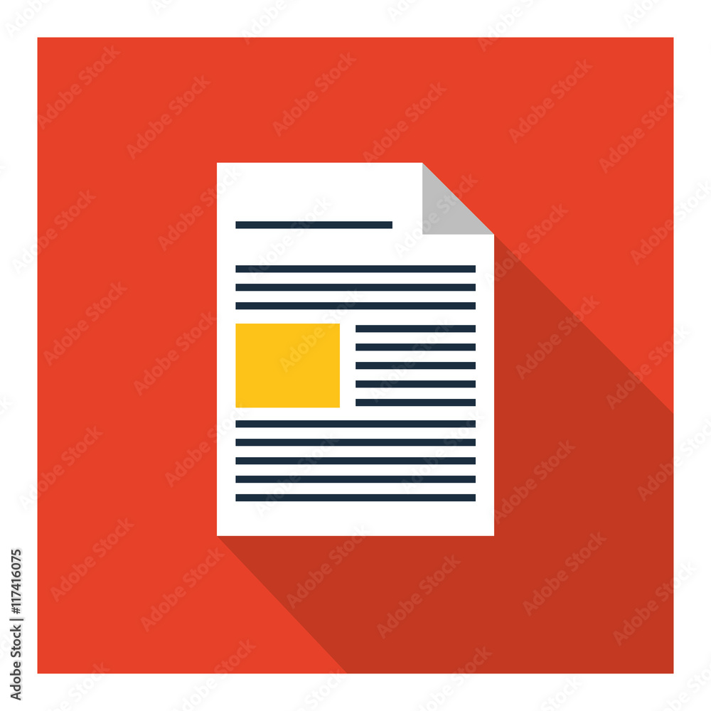 Document concept represented by piece of paper icon. Colorfull and flat illustration. Document concept represented by piece of paper icon. Colorfull and flat illustration.