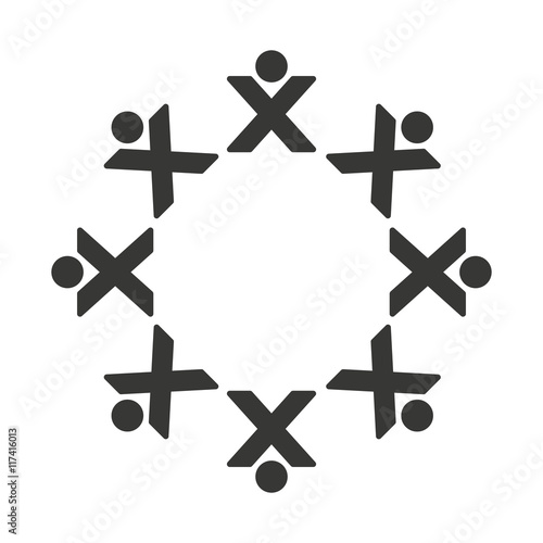 human figure group teamwork icon
