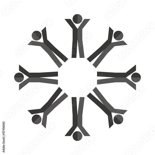 human figure group teamwork icon