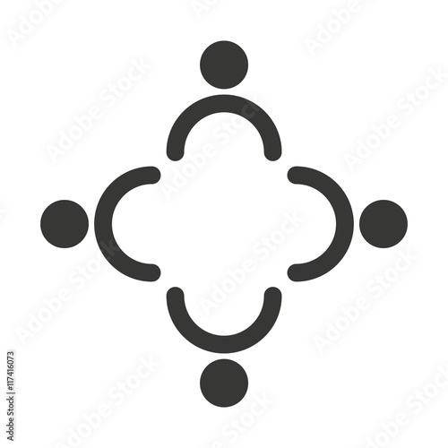 human figure group teamwork icon