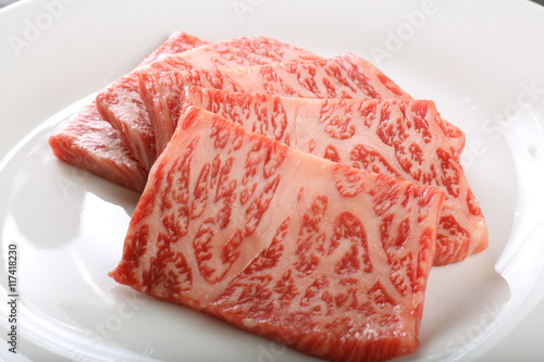 Obraz na płótnie 黒毛和牛 焼肉 w salonie