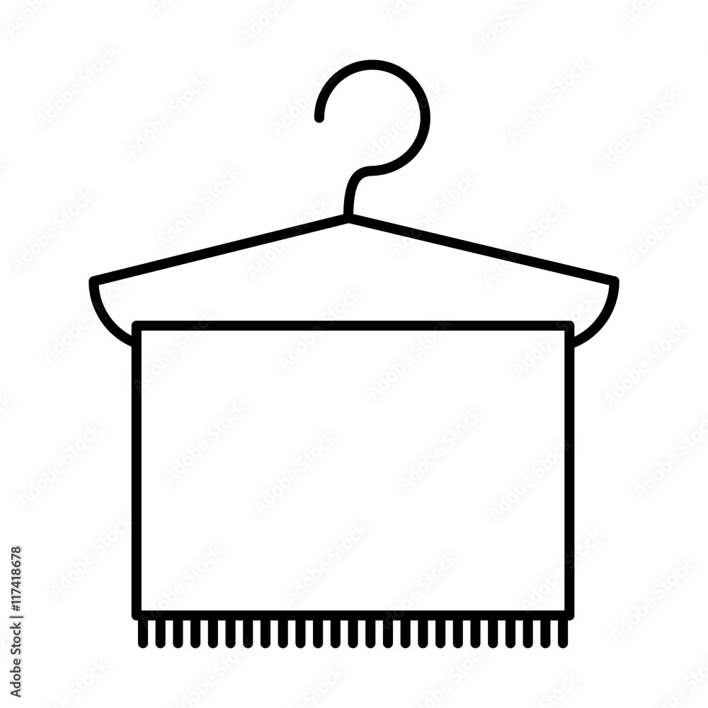 Naklejka premium bath towel cloth icon