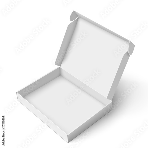 Slim cardboard box template.