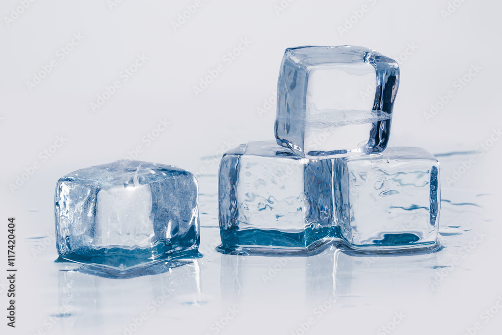 Ice cubes on table Ice cubes on table