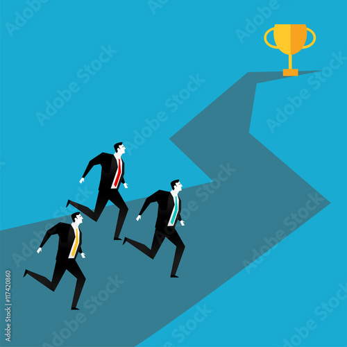 Business competition. Business Race concept. Business vector illustration