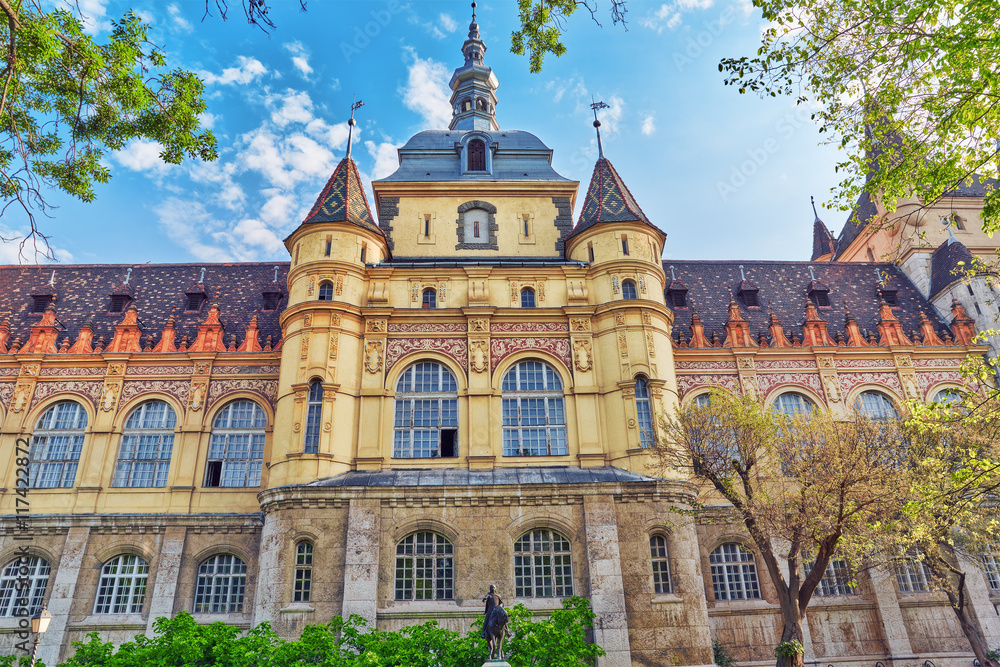Obraz premium Vajdahunyad Castle (Hungarian-Vajdahunyad vara) is a castle in t