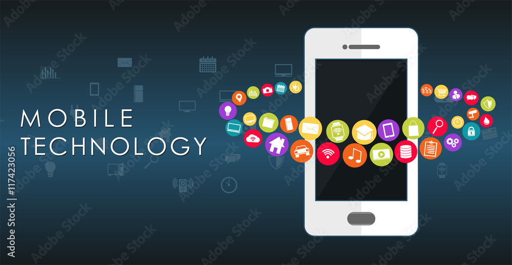 Mobile technology abstract background. Mobile technology abstract background.
