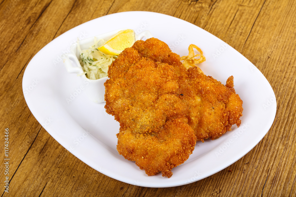 Czech cuisine - schnitzel Czech cuisine - schnitzel